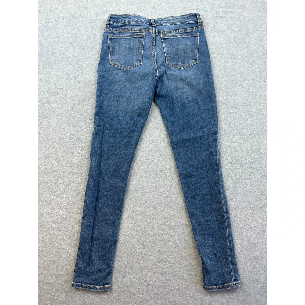 Gap Kids 1969 Super Skinny Patchwork Distressed Blue Denim Jeans Size 14 Regular